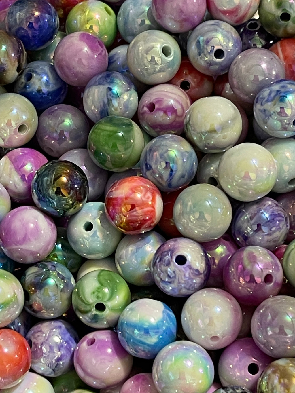 16 mm Marbled AB Covered Beads Mix-I23