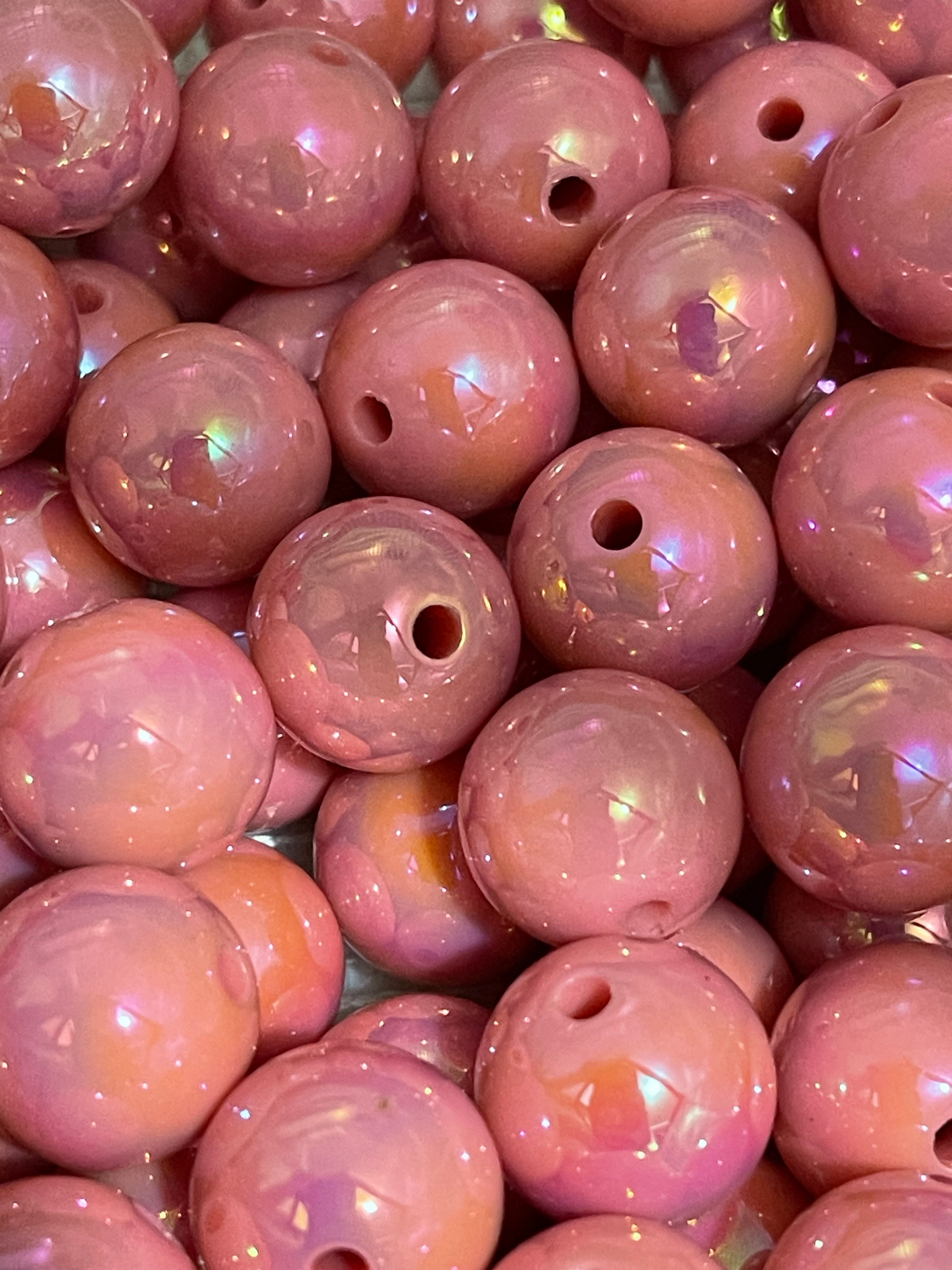 16mm UV Covered Beads Dusty Rose Main image