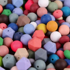14mm Silicone Hexagon Bead Mix-J11