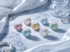 18mm AB Shell Heart Fancy Rhinestone Beads (5pcs)