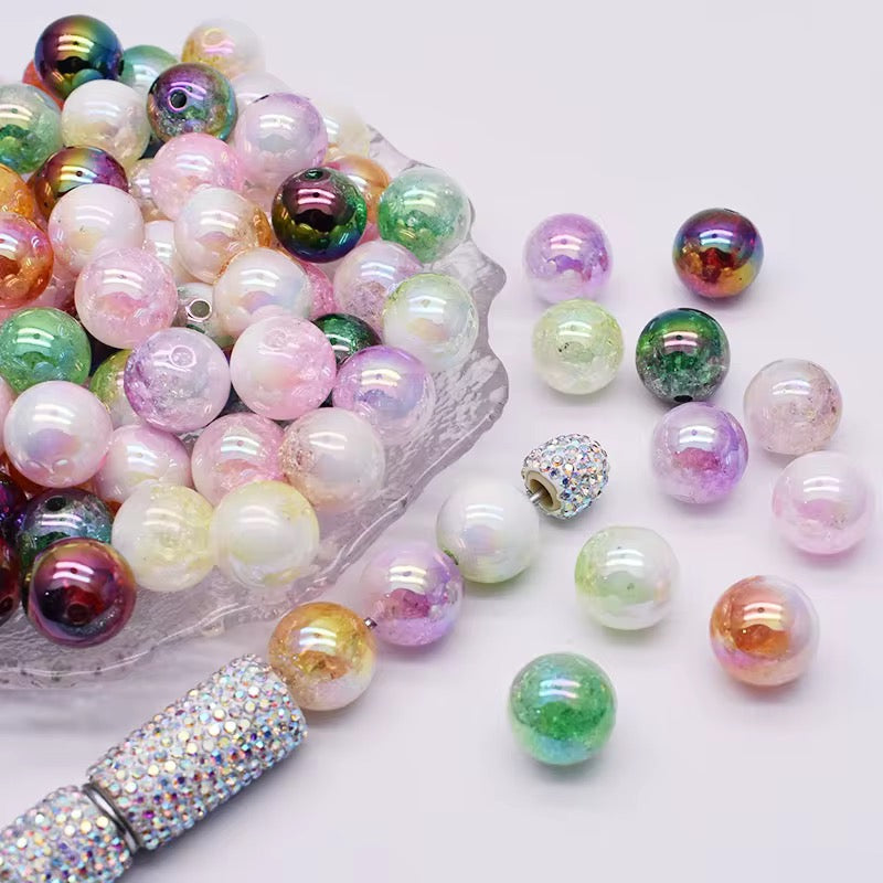 16mm Cracked Bicolor Beads Mix-H24 Main image
