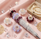 17mm Rhinestone Lined Roses Fancy Bead  Mix (5pcs)