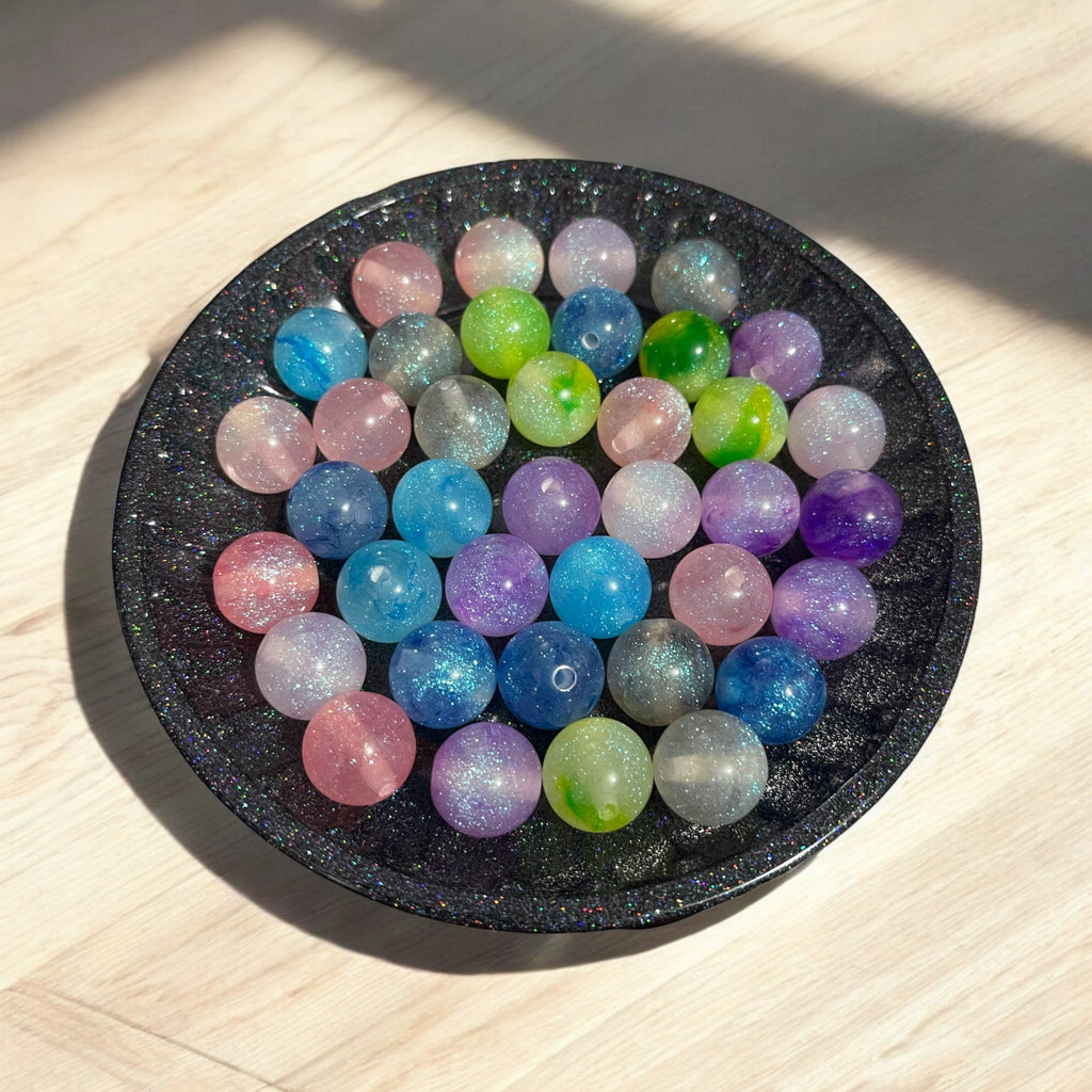 16mm Glitter Luminous Beads Mix-I8