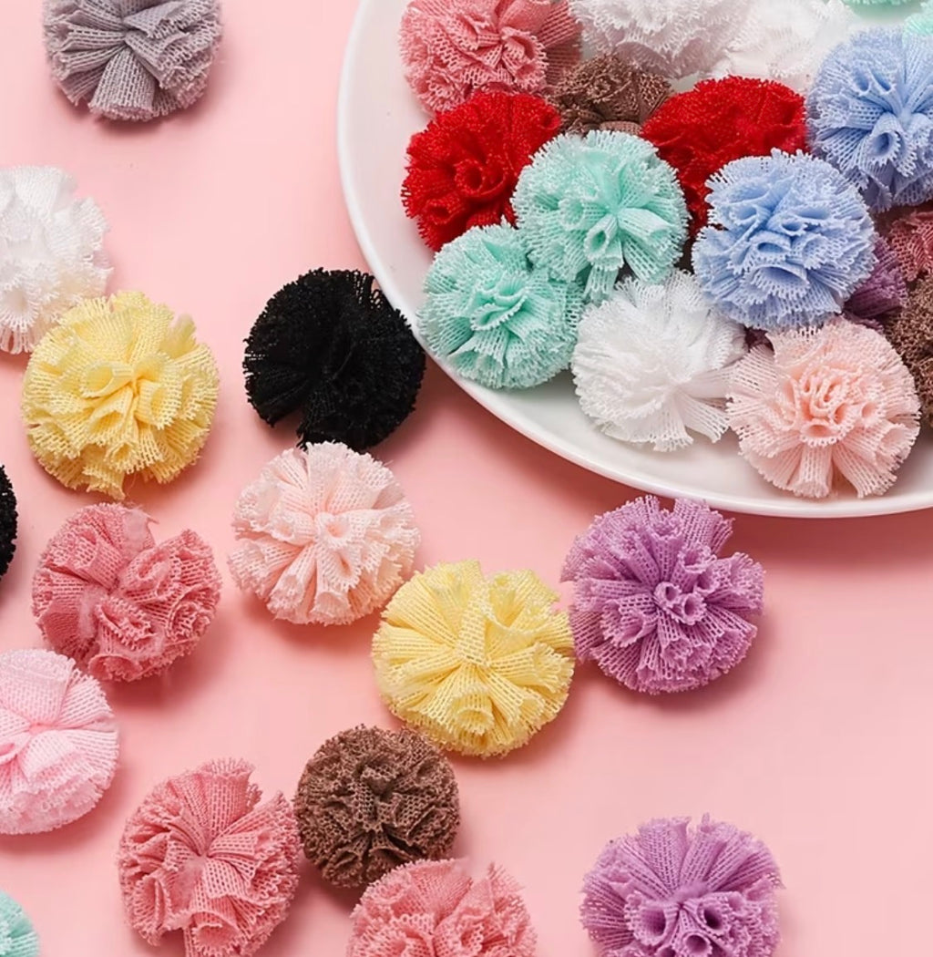 Mesh Flower for DIY and Pens (20 pcs)