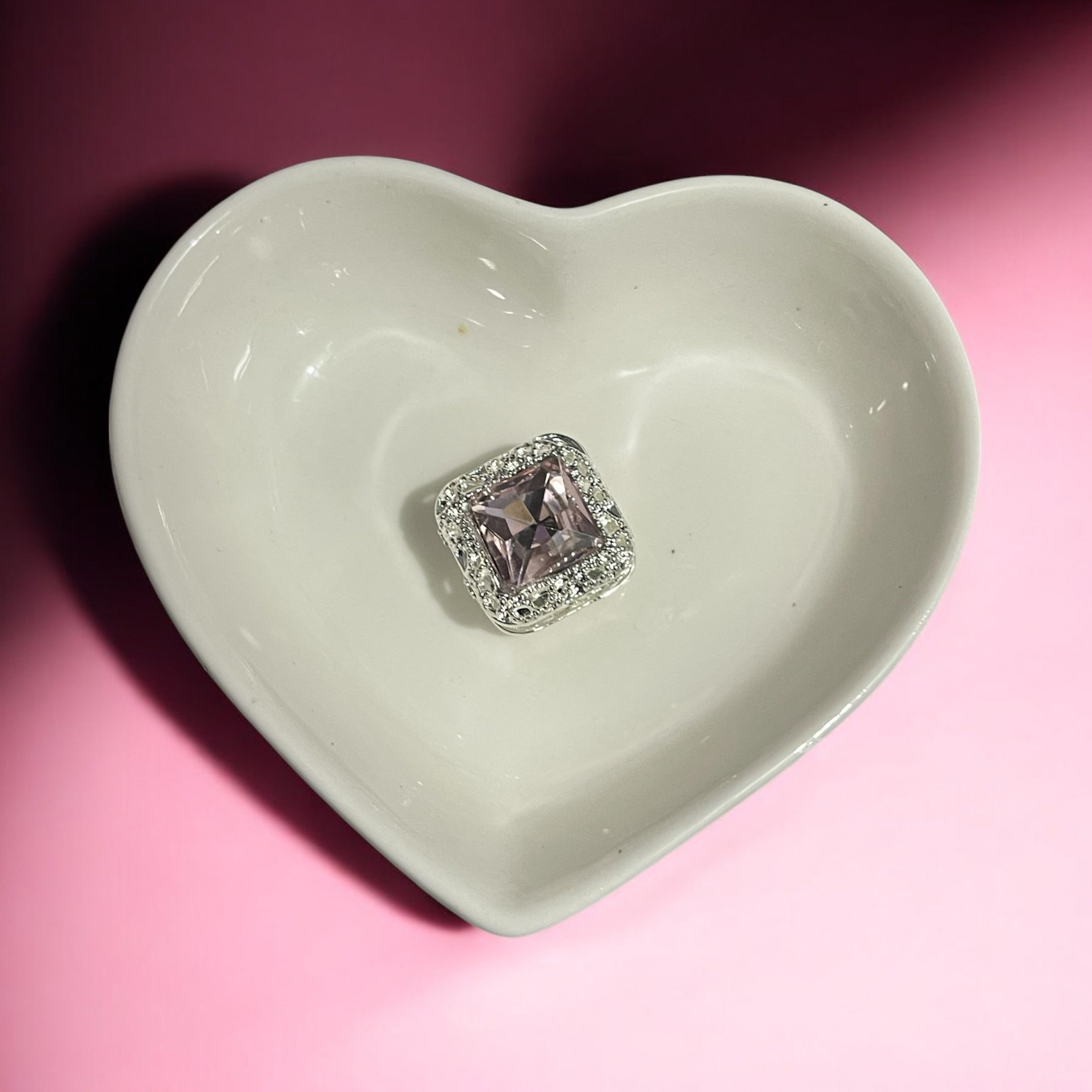 16mm Square Metal Rhinestone Beads