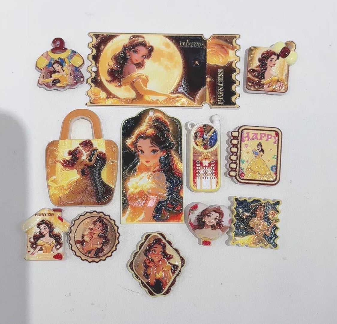 Bella Girl Princess Beads and Tag Mix-FF20 Main image