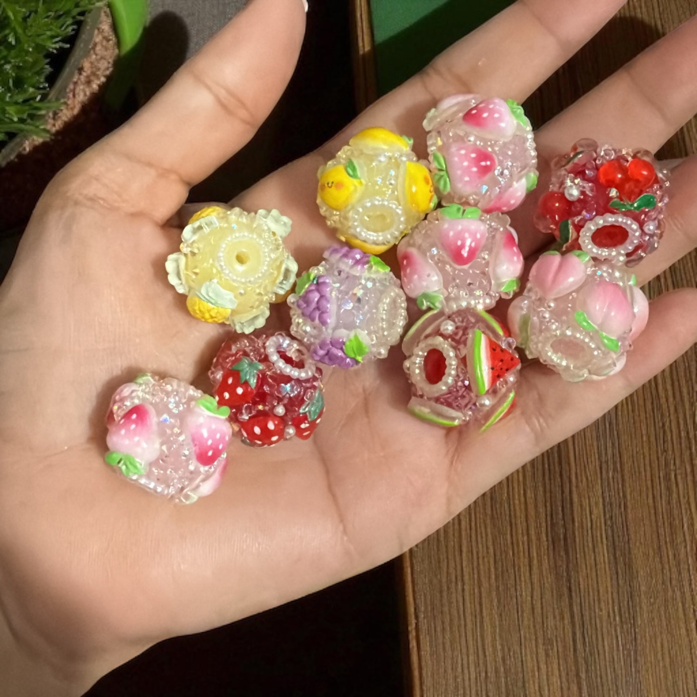 16mm Fancy Fruit Pearl Beads (5pcs) Secondary image