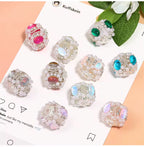 17mm Pearl and Oval Cat-Eye Fancy Bead  Mix (5pcs)
