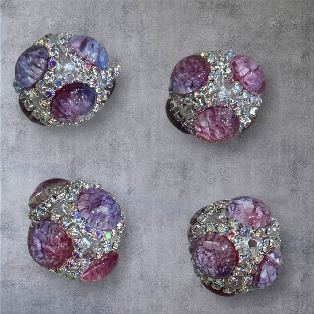 21mm Rhinestone w Gradient Cristal Beads