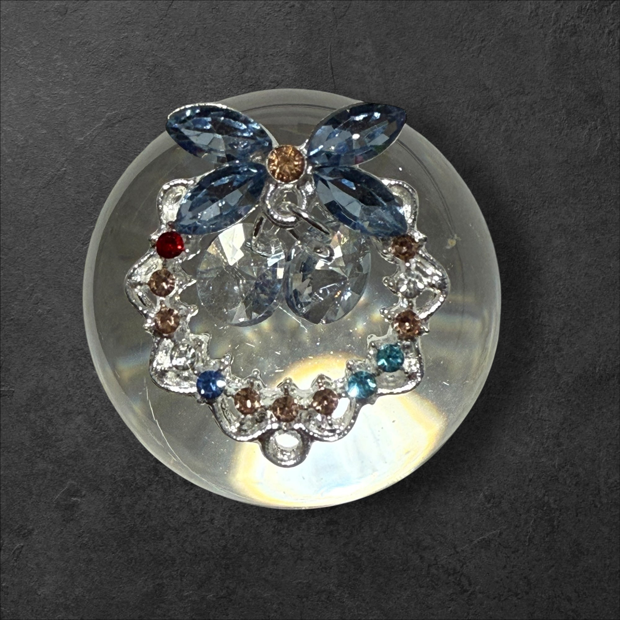 24mm  Alloy Rhinestone Garland Beads