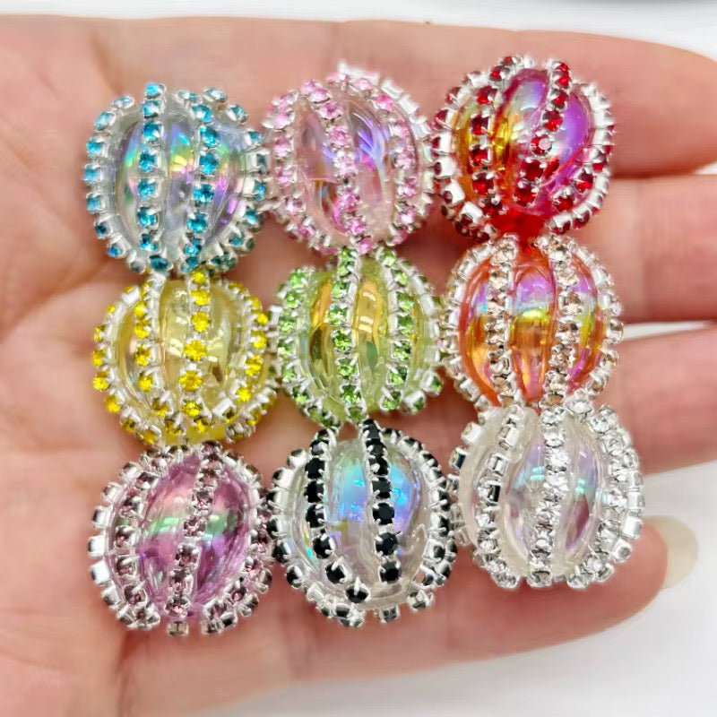 18mm Clear Rhinestone Beads (5pcs)-S9