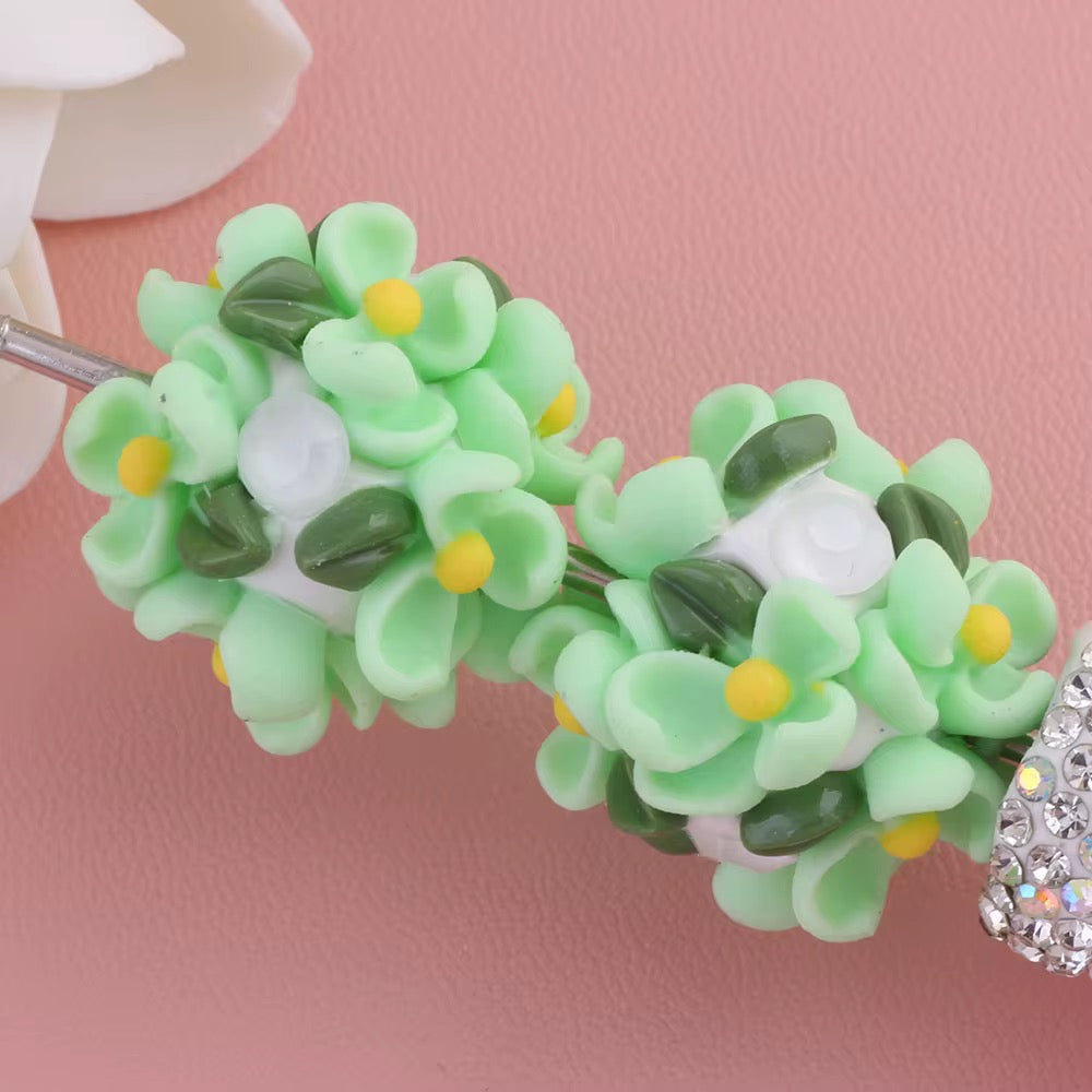 16mm Fancy Flowers and Stone Beads
