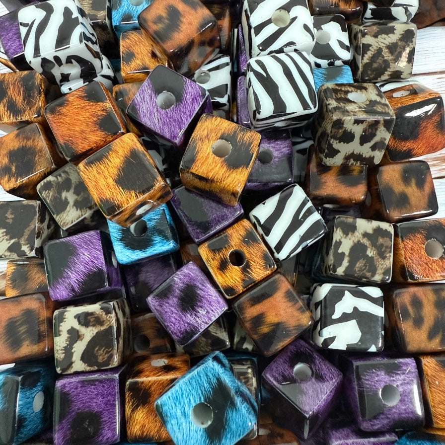16mm Animal Print Cube Mix-J13 Main image