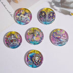 31mm Round Flat Zodiac Theme AB Beads-GG21