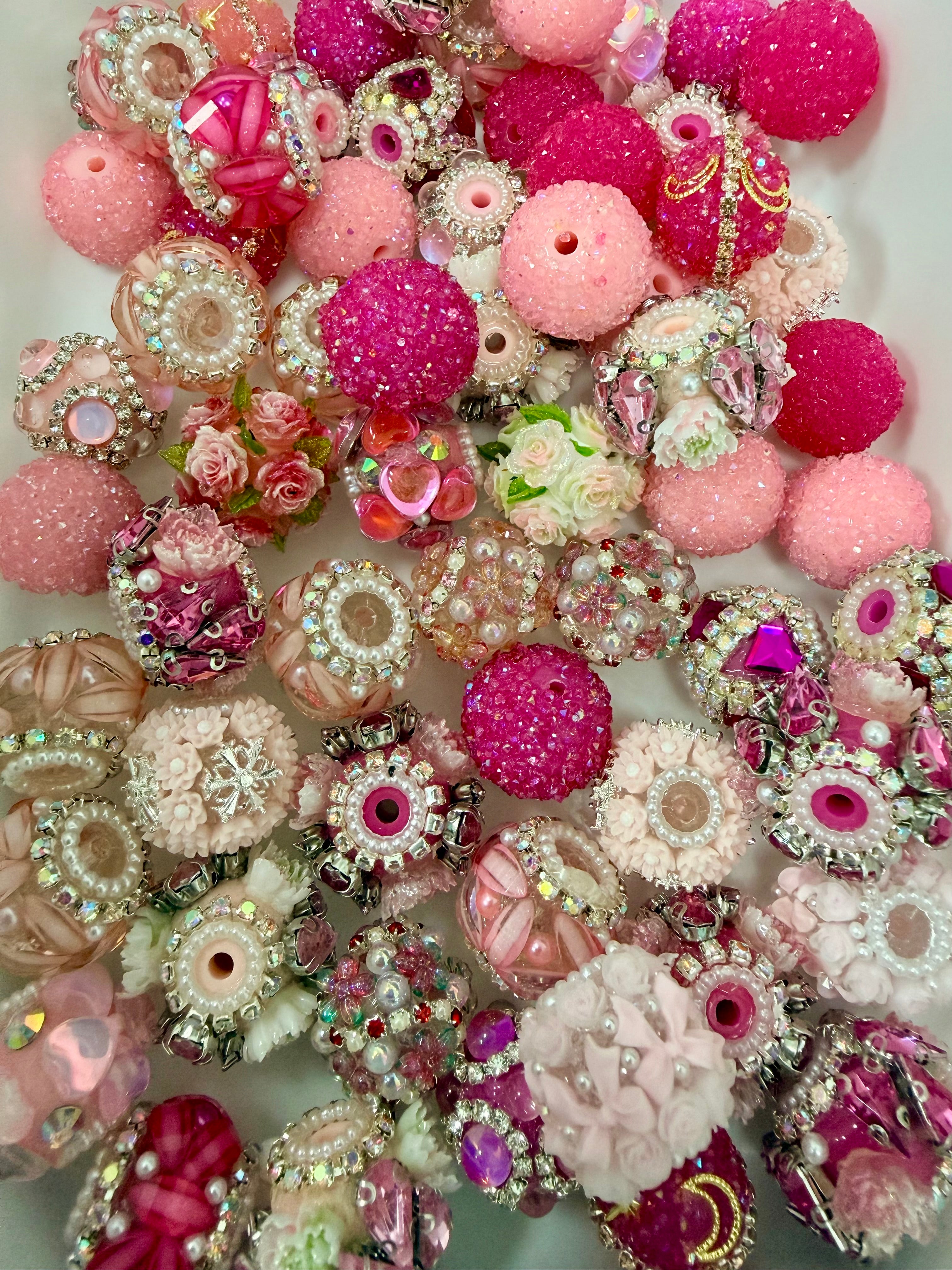 Fancy Rhinestone Color Bead Mixes (20pcs)