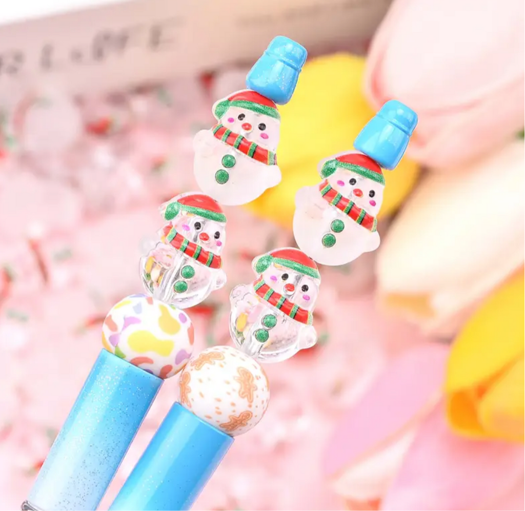16mm Frosted Snowman Beads