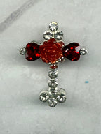 Metal Alloy Cross Rhinestone Beads