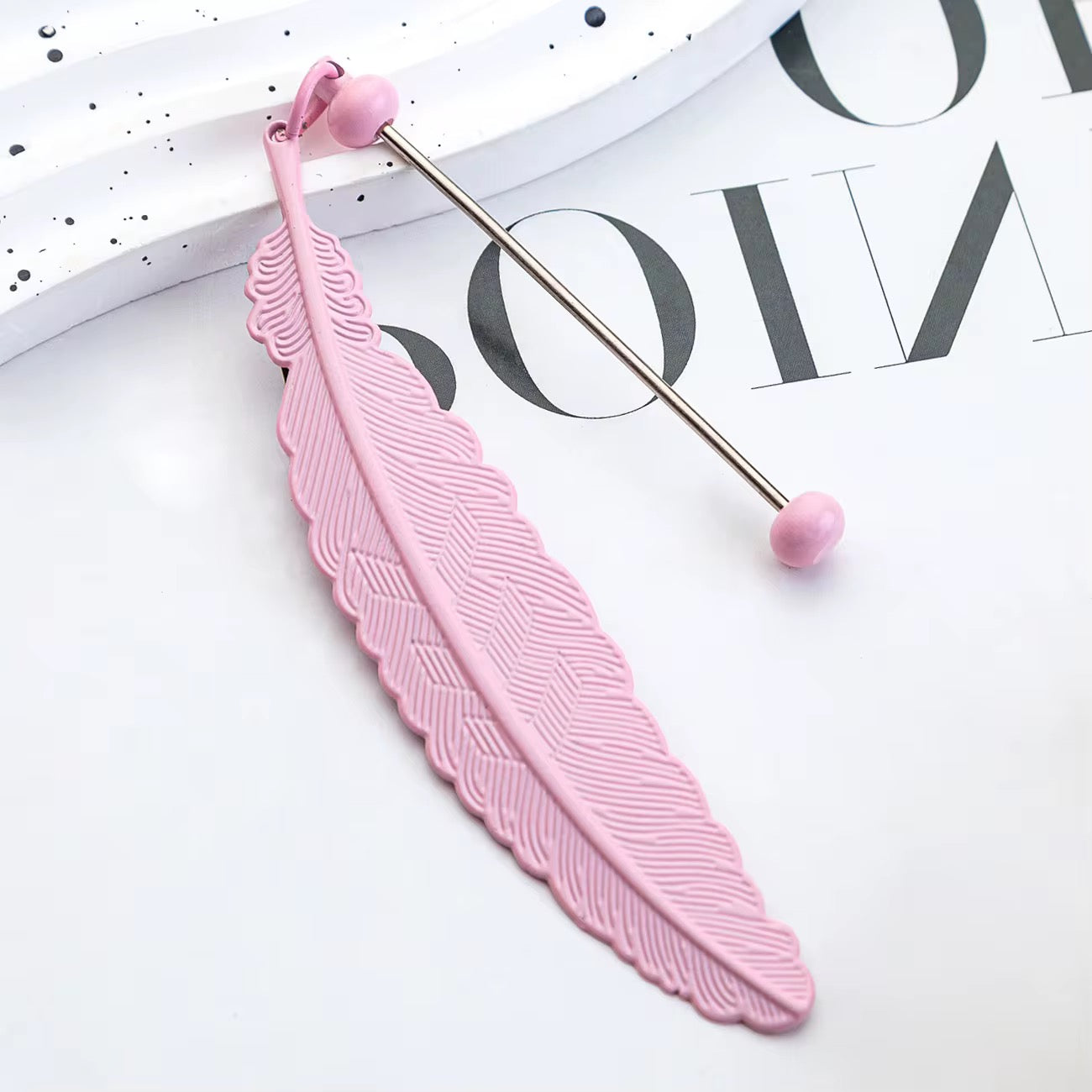Feather Beadable Bookmark