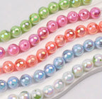 16mm AB Clear Heart On Solid Beads Mix-K23