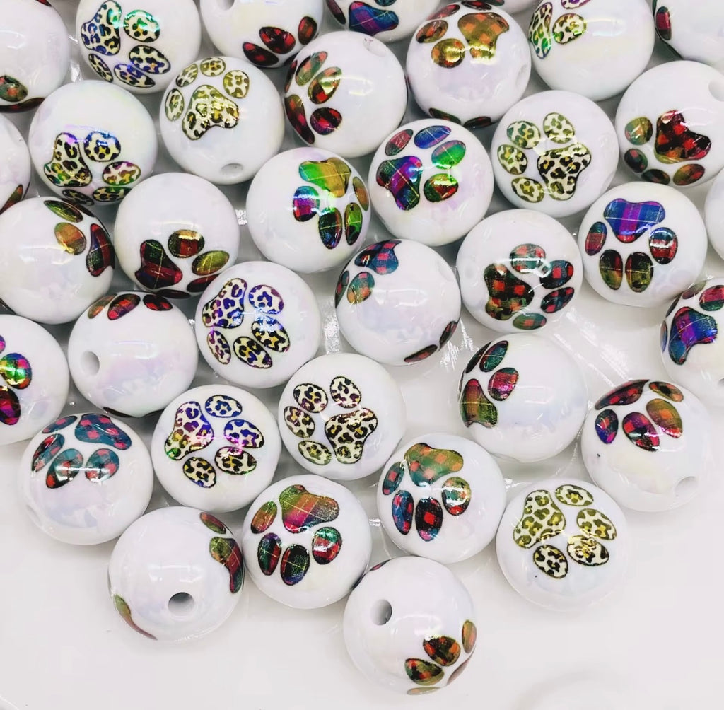 16mm Paws Beads Mix -D2