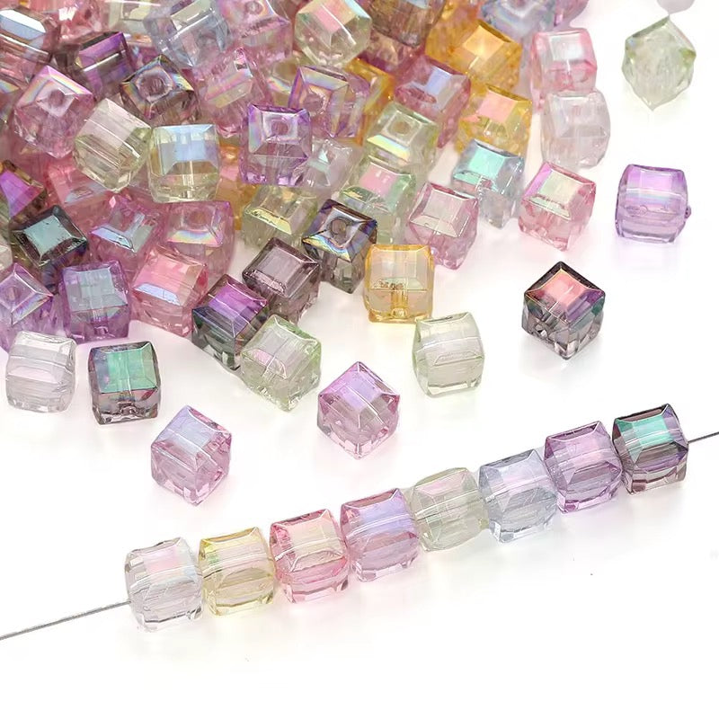 8mm Glossy Clear Cube