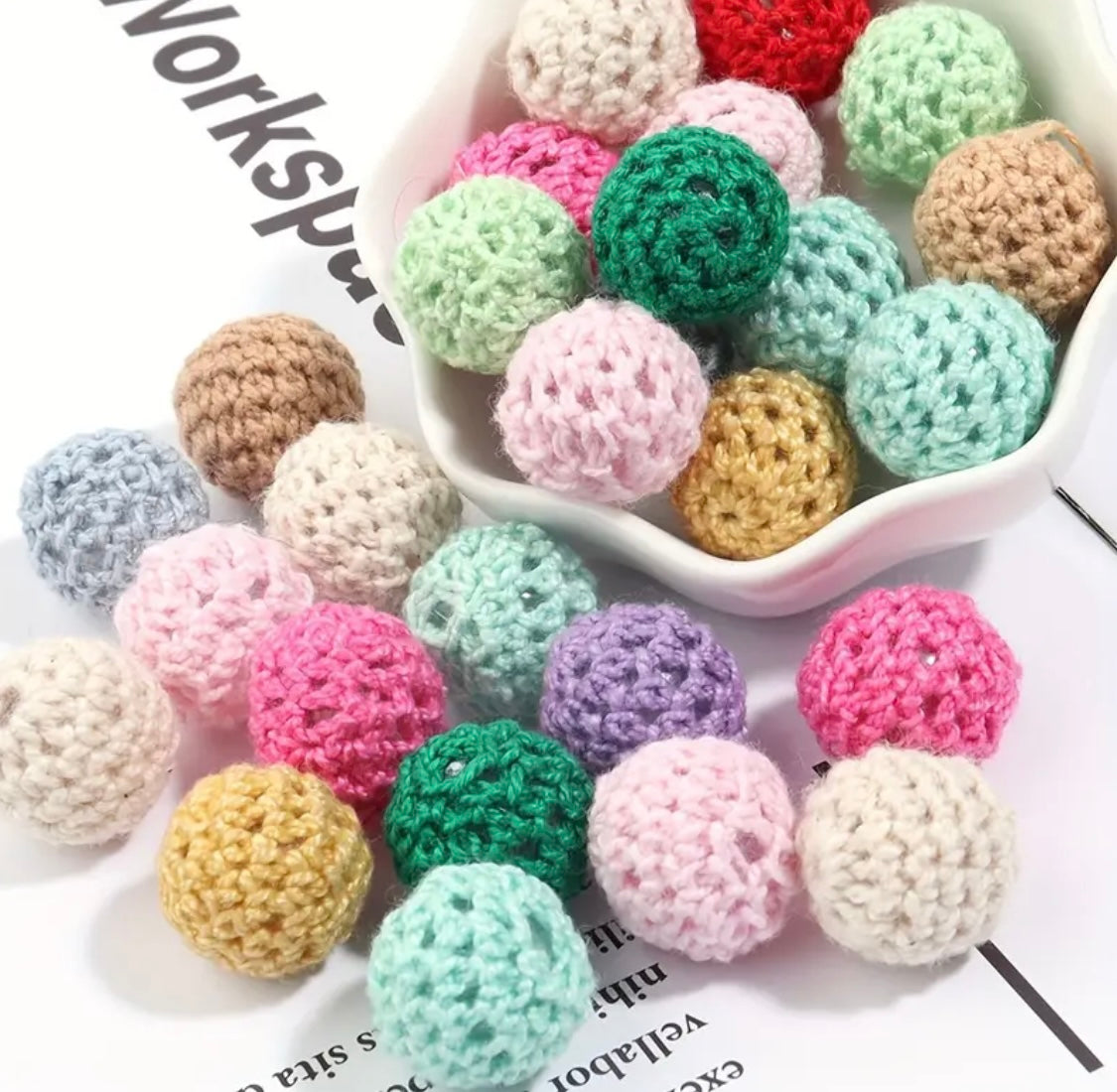 16mm Crochet Beads