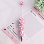 Beadable Clay Pens with Dazzling Heart in Assorted Colors
