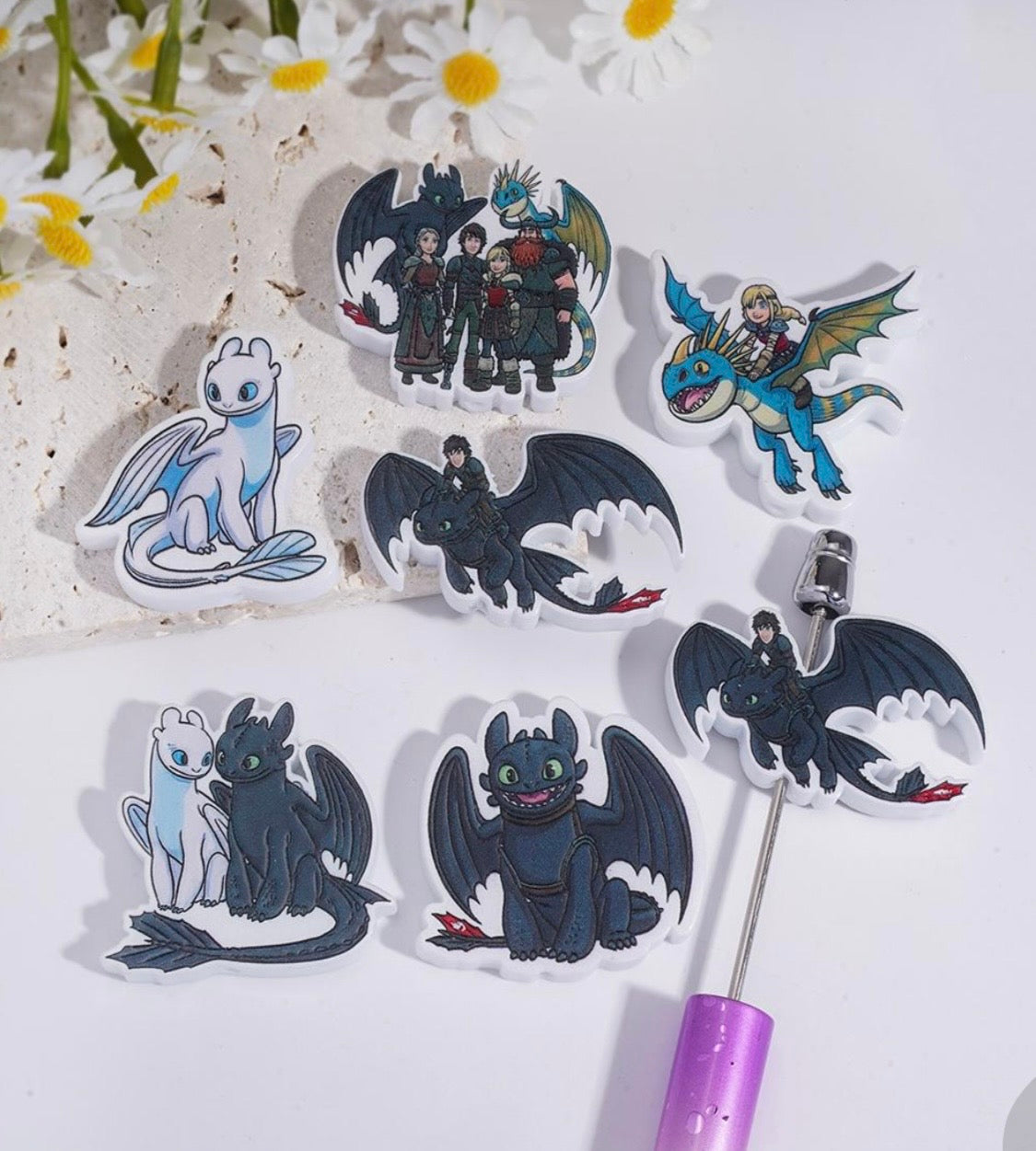 Dragon Acrylic Large Focal Beads Mix-💕