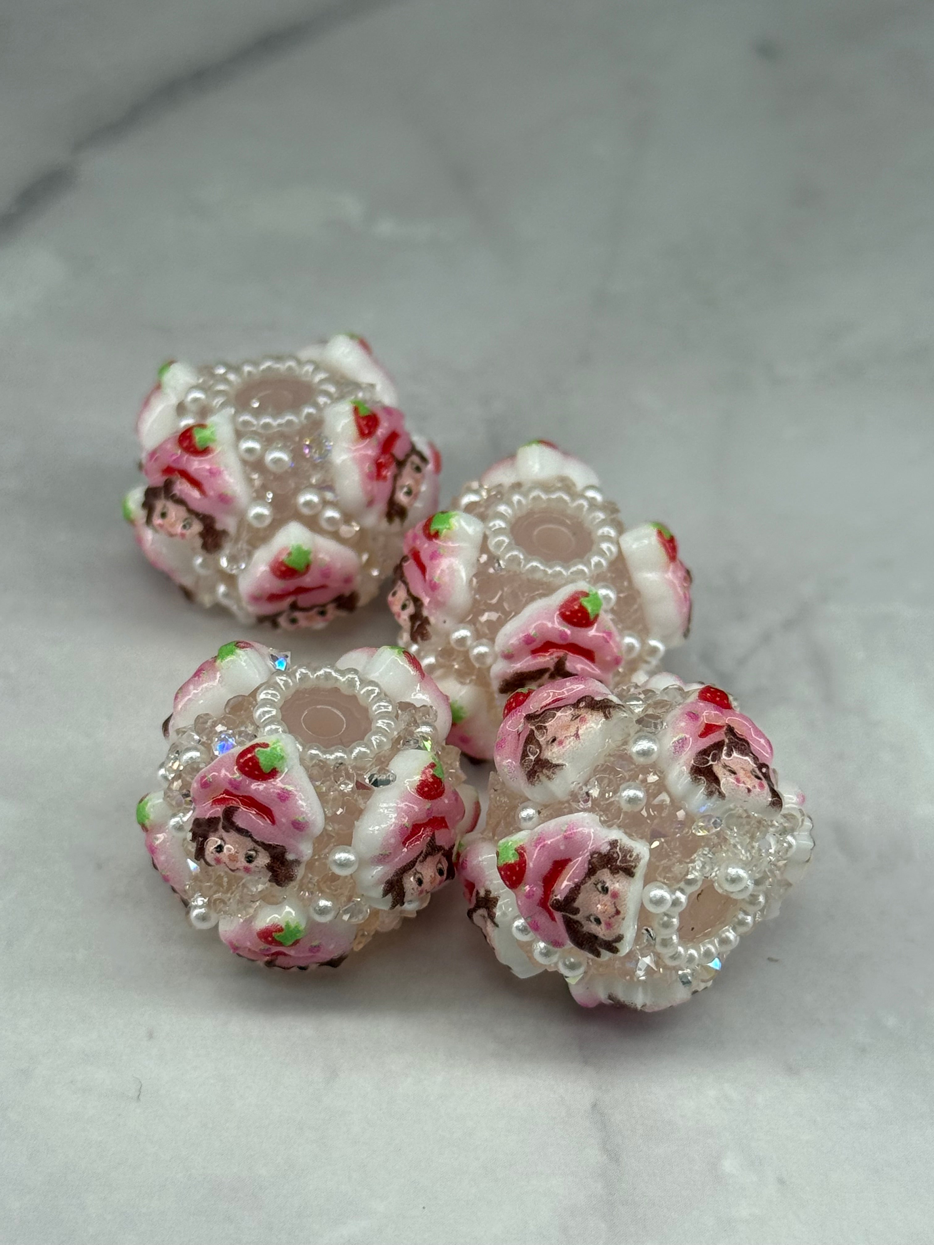 18mm Rhinestones Sugar Character Beads