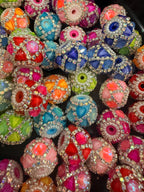 18mm  Heart and Round Crystal Fancy Beads (5pcs)