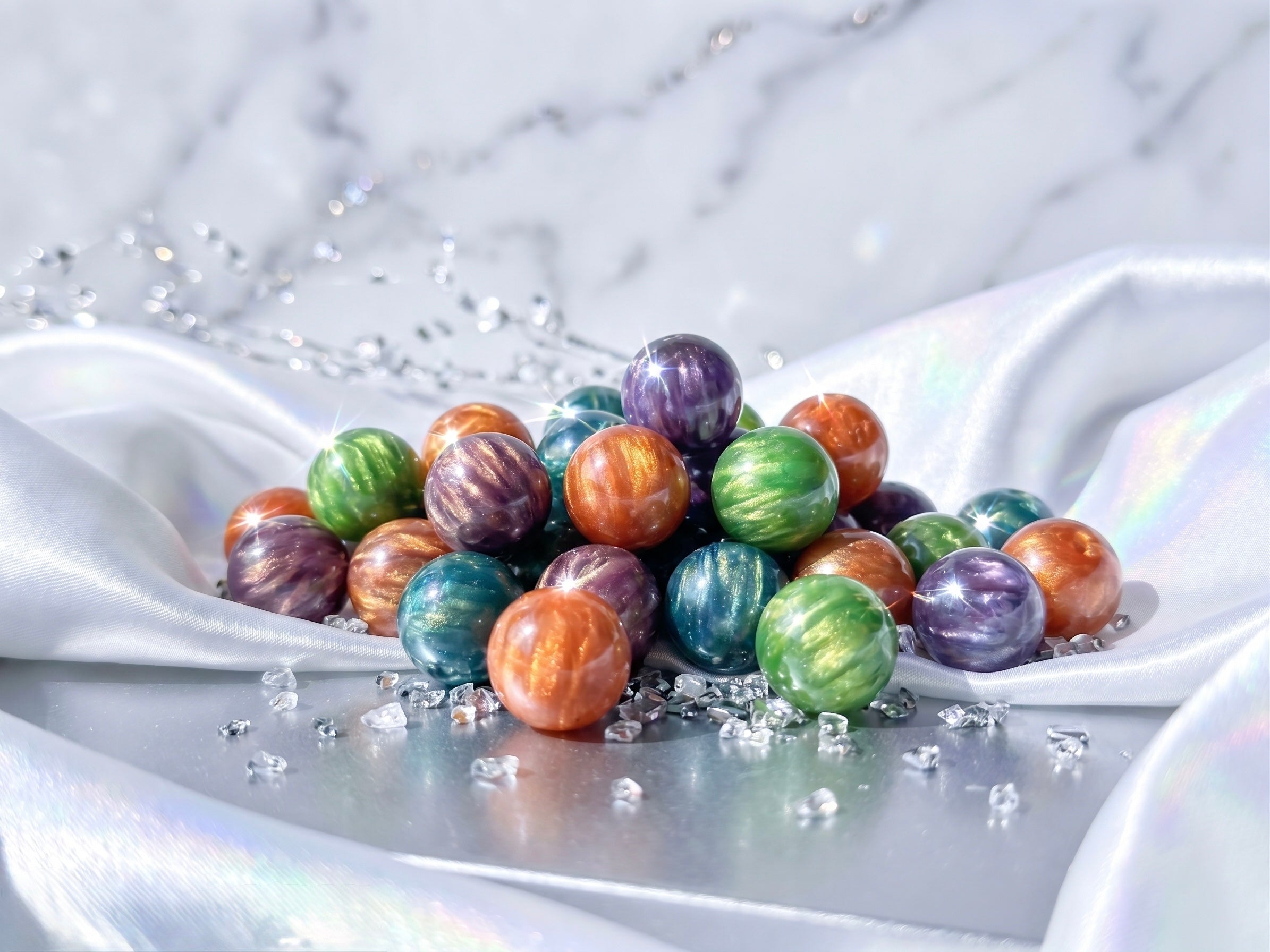16mm Resin Swirl Autumn Colors Mix-G7