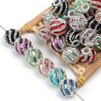 18mm Fancy Rectangle Rhinestone Swirl Beads