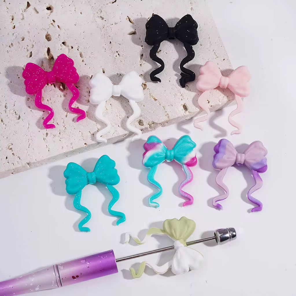 Cute Bow Silicone Focal Bead