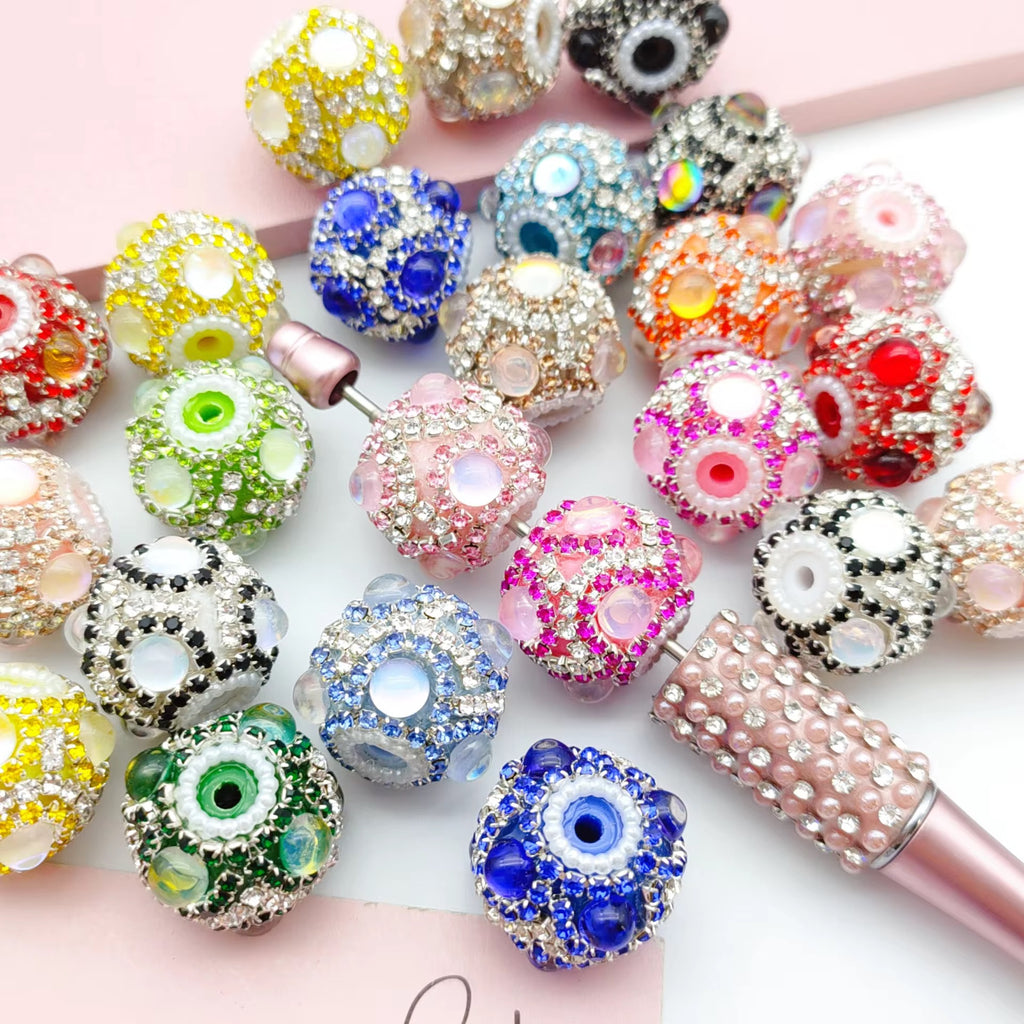 20mm Rhinestone and Round Crystals Fancy Bead (5pcs)