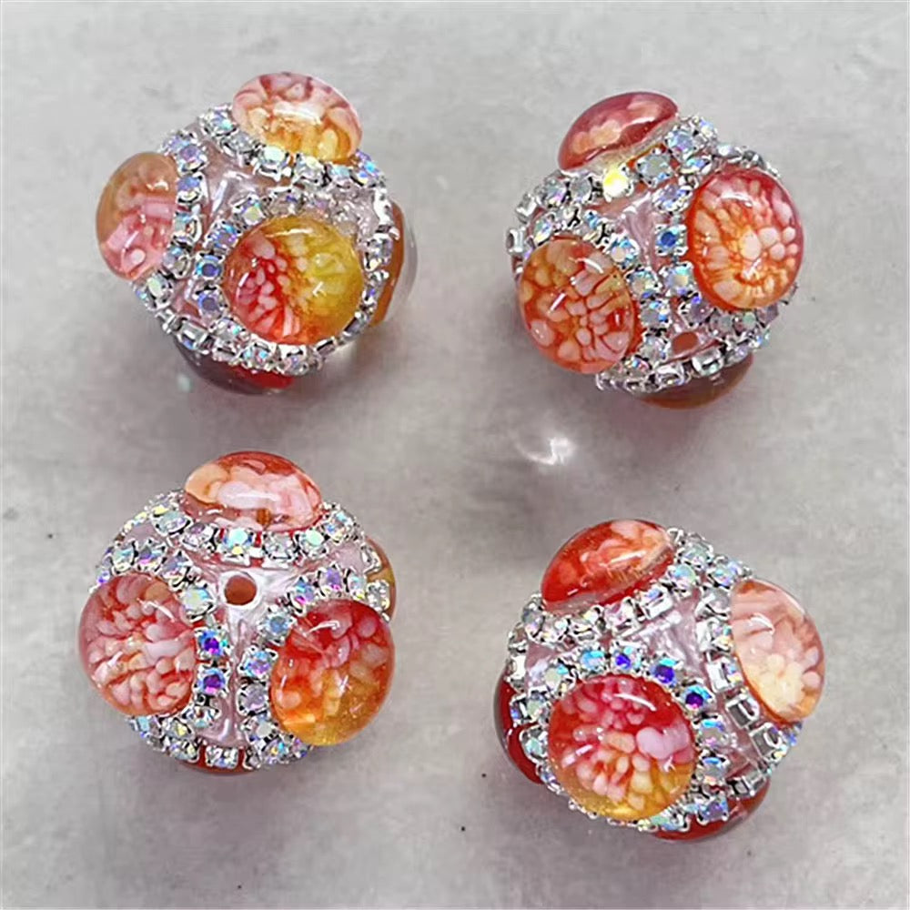 21mm Rhinestone w Gradient Cristal Beads Secondary image
