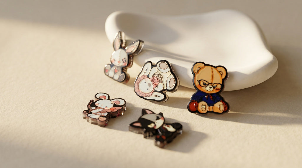Goth Bears Focal Acrylic Beads 💕