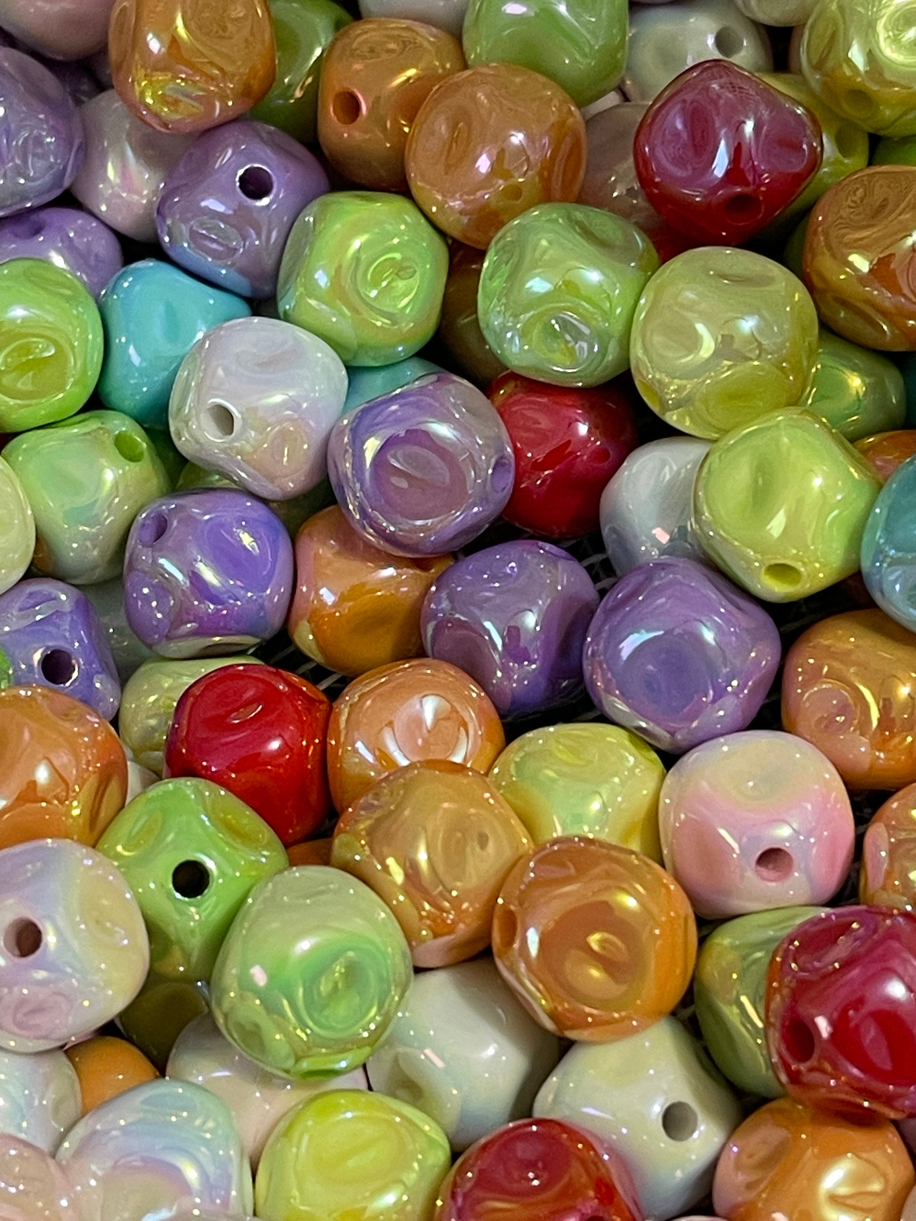 16mm Irregular Shape UV Covered Beads Bright Mix-A14 Main image