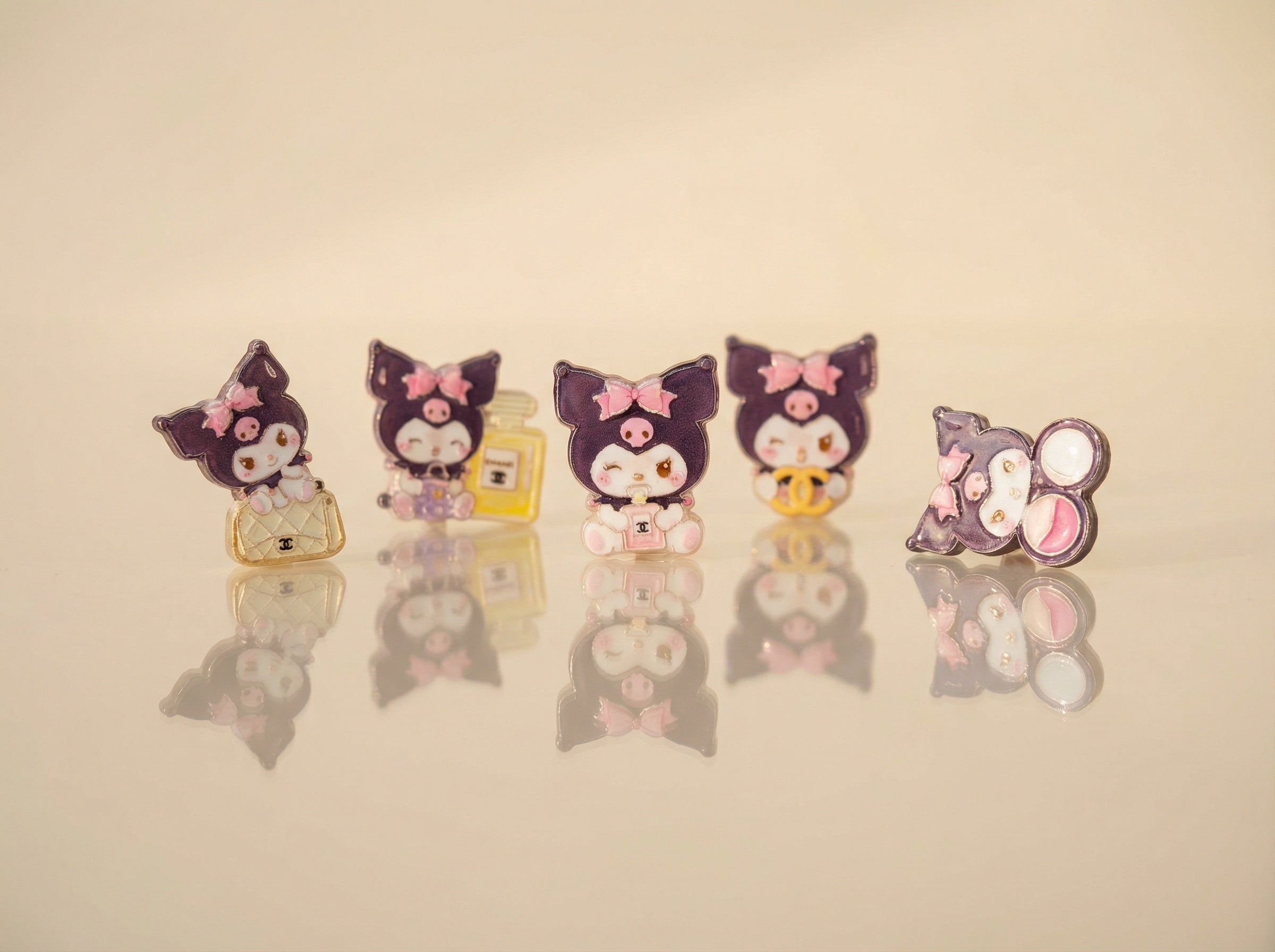 CC Designer Kuromi Focal Acrylic Beads Main image