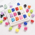 16mm Colorful Rose Flower Bright Colored Bead Mix-L8