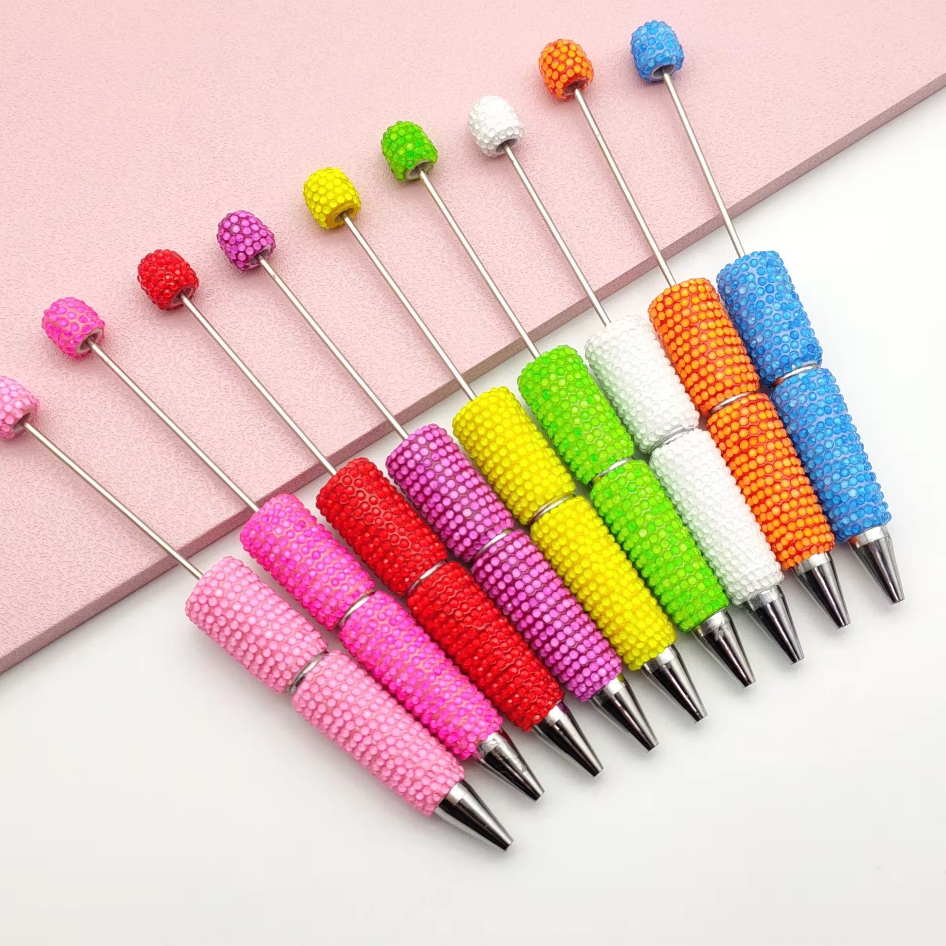 Clay Rhinestone Bright Colored Beadable Pens