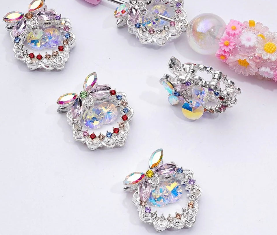 24mm  Alloy Rhinestone Garland Beads
