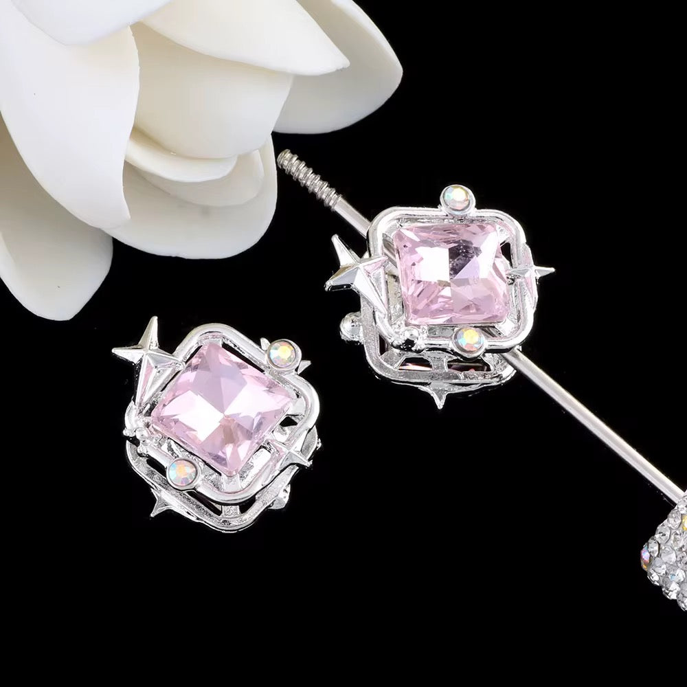 16mm Diamond Star Metal Rhinestone Beads