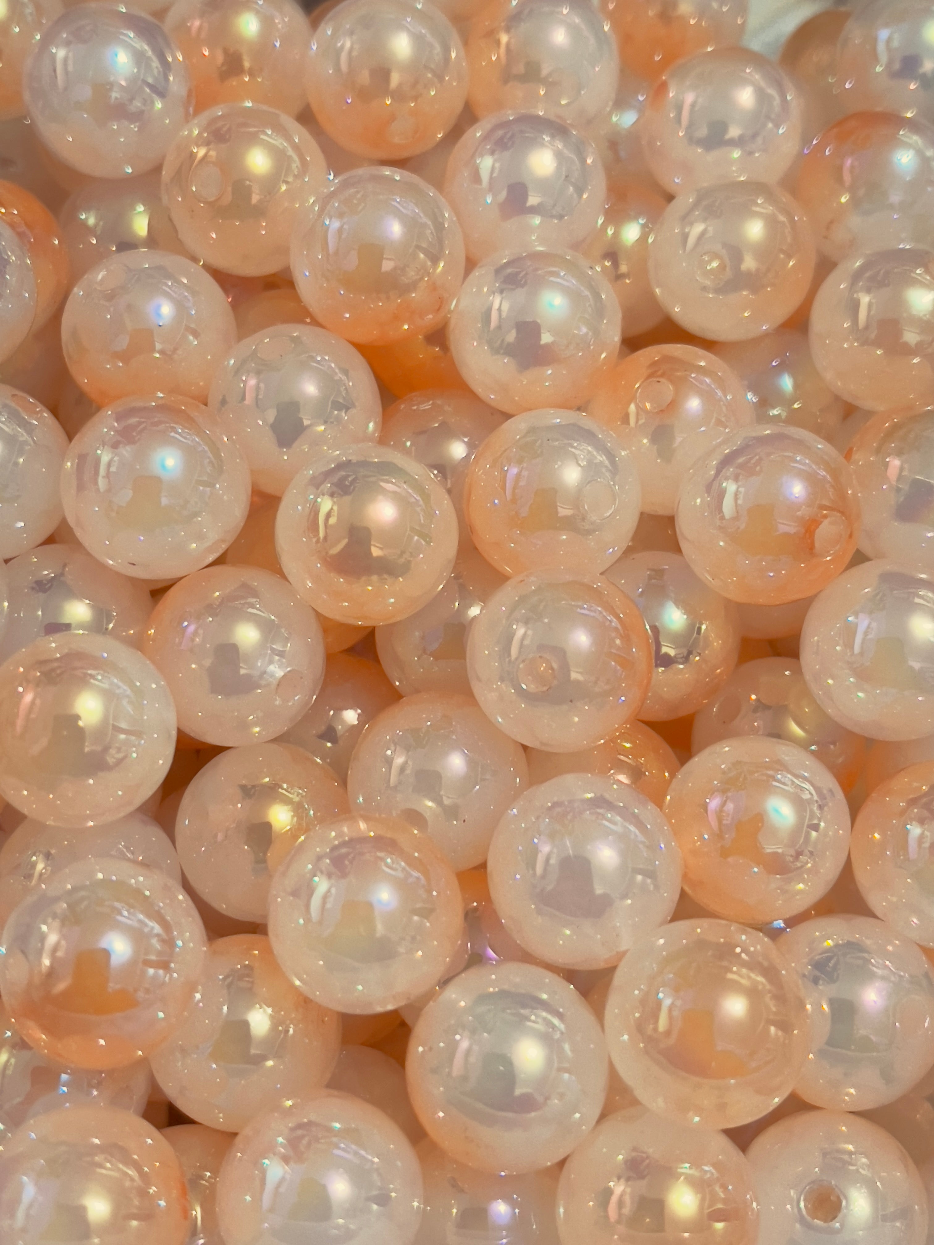 16mm Glossy Ombre Color Acrylic Beads With UV Finish (Mix & Single Colors)
