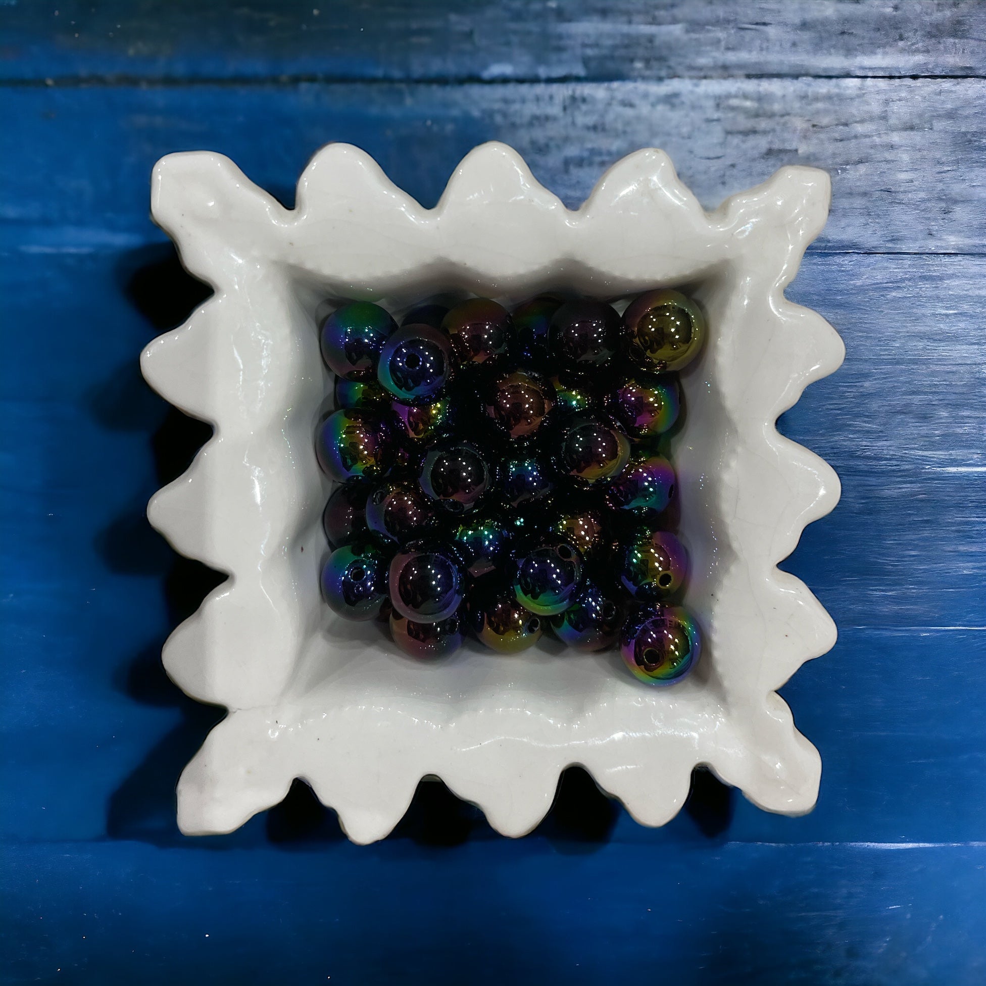 16mm Black AB Coated  Beads-N11