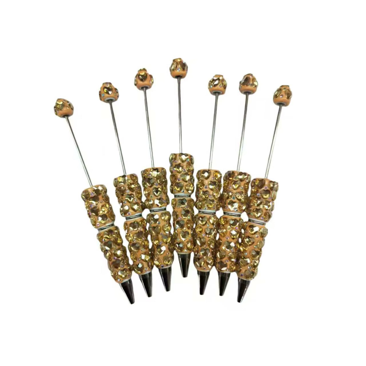 Beadable Clay Pens with Dazzling Heart in Assorted Colors