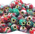 14mm Christmas Plaid Bead🫶🏽