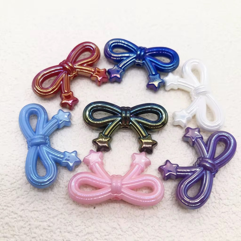 Solid Color Bow Knot Beads-A16