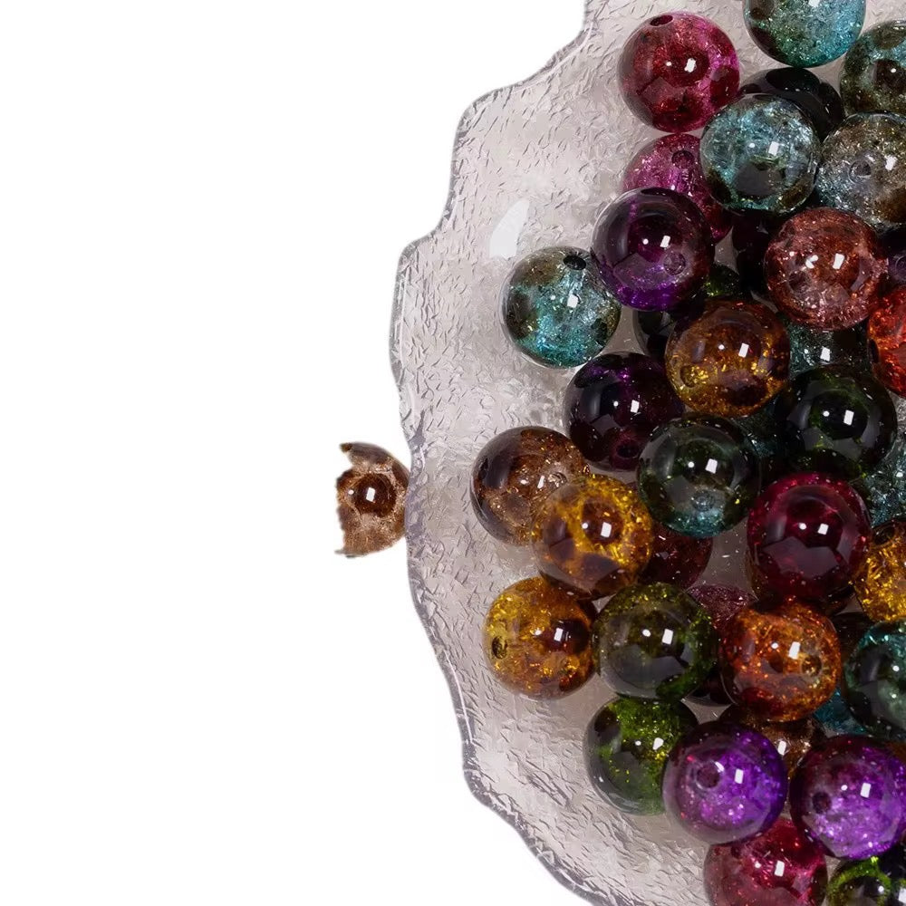 8mm Transparent Colored Animal Print Beads Secondary image