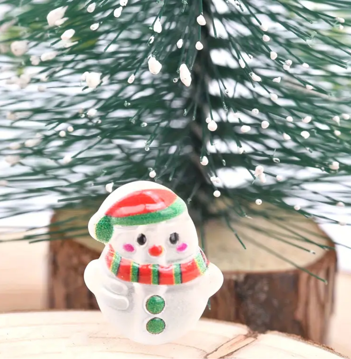 16mm Frosted Snowman Beads Main image