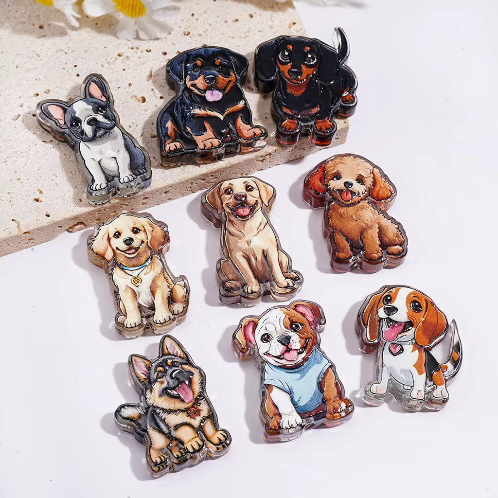 Cute Dogs Acrylic Focal Mix